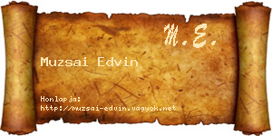 Muzsai Edvin névjegykártya
